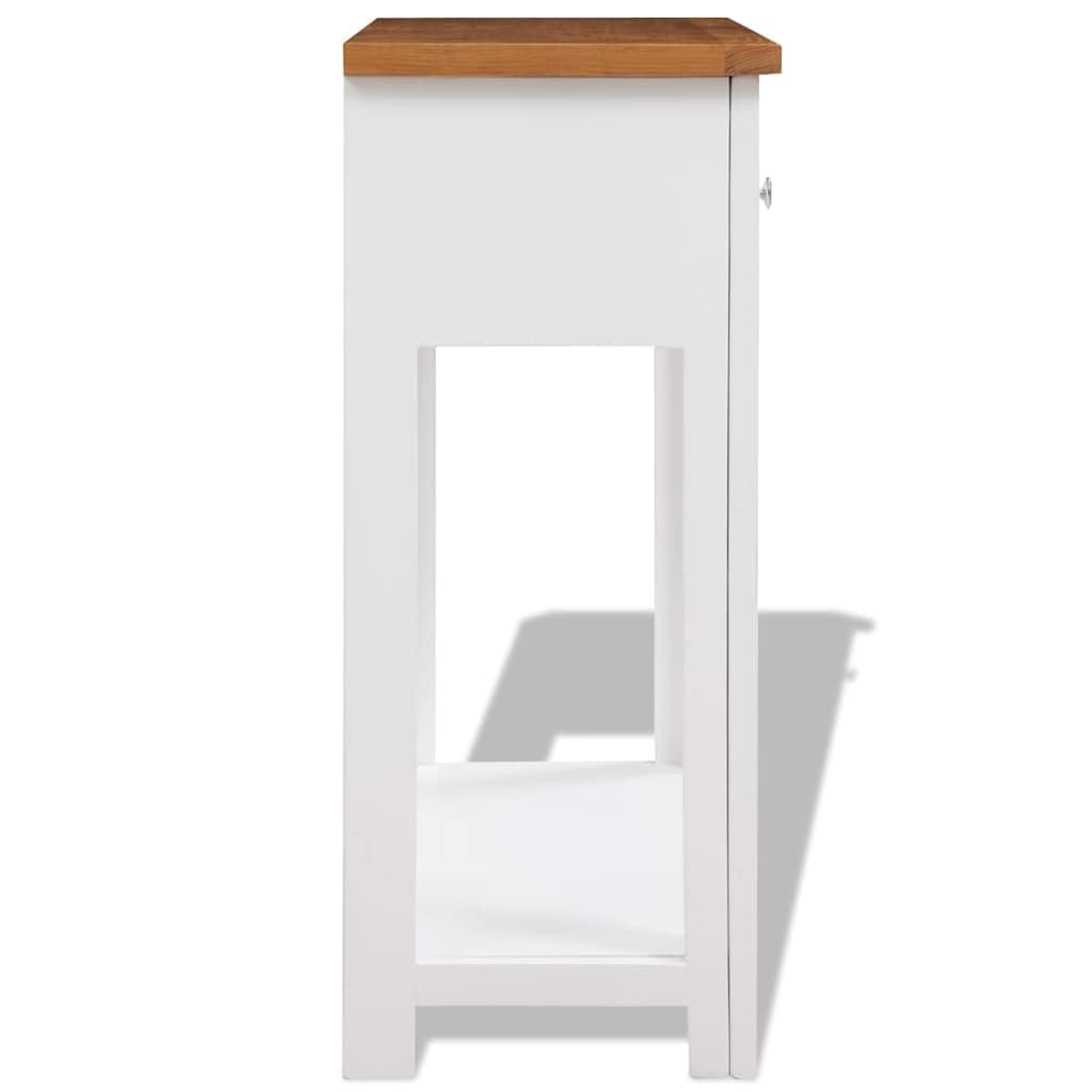 Solid Oak Wood Console Table L395