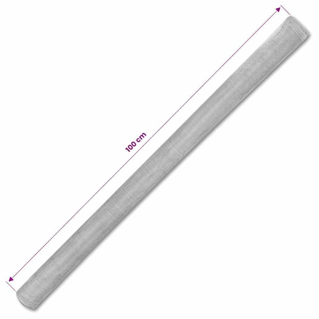 Aluminum Mesh Screen 39.4x196.9 Inch Silver X506