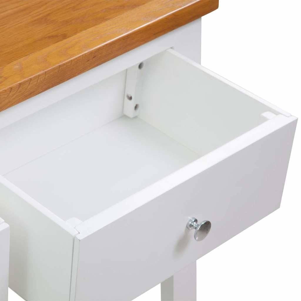 32.7 Inch Solid Oak Wood Console Table V2746
