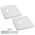 White 14" x 14" RV Roof Vent Cover 2 Pcs L251450