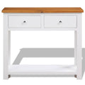 Solid Oak Wood Console Table L395