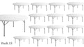 White 72 Inch Round Plastic Folding Table K358819