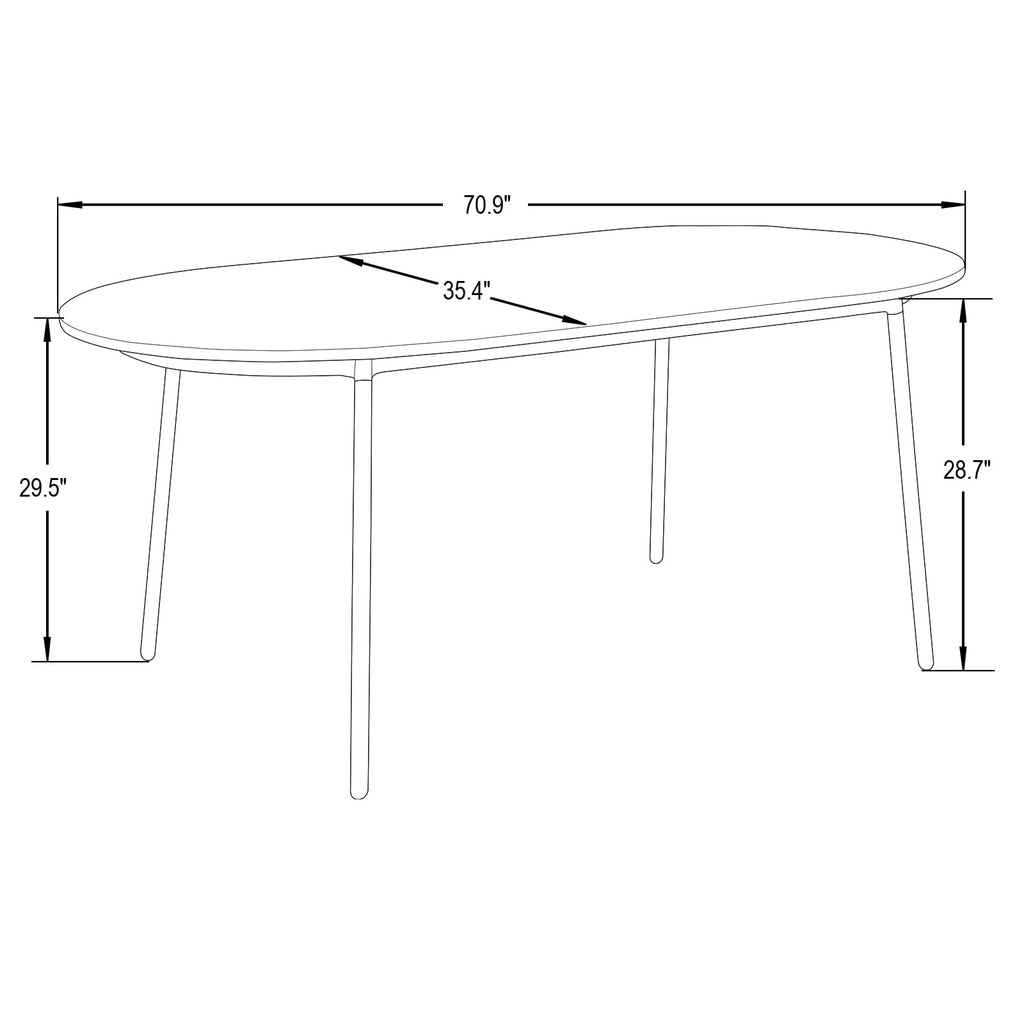 9-Piece Dining Set with 8 Chairs and Oval Table D4851