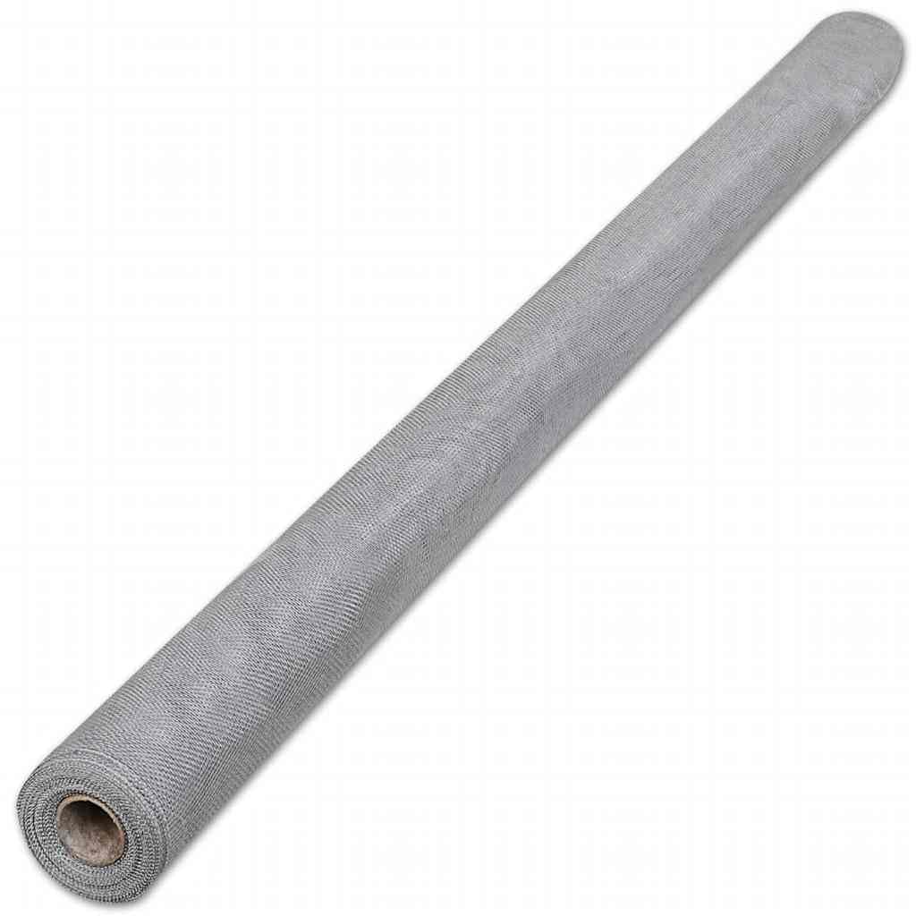 Aluminum Mesh Screen 39.4"x196.9" Silver W44953
