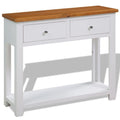 32.7 Inch Solid Oak Wood Console Table V2746
