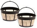 2 Pack Gold Tone Coffee Filter 8-12 Cup Q17638