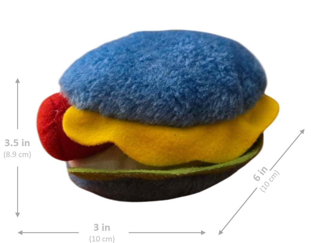 Hot Dog and Hamburger Plush Dog Chew Toy 2 Pack D51065