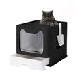 Foldable Large Cat Litter Box with Lid L7523