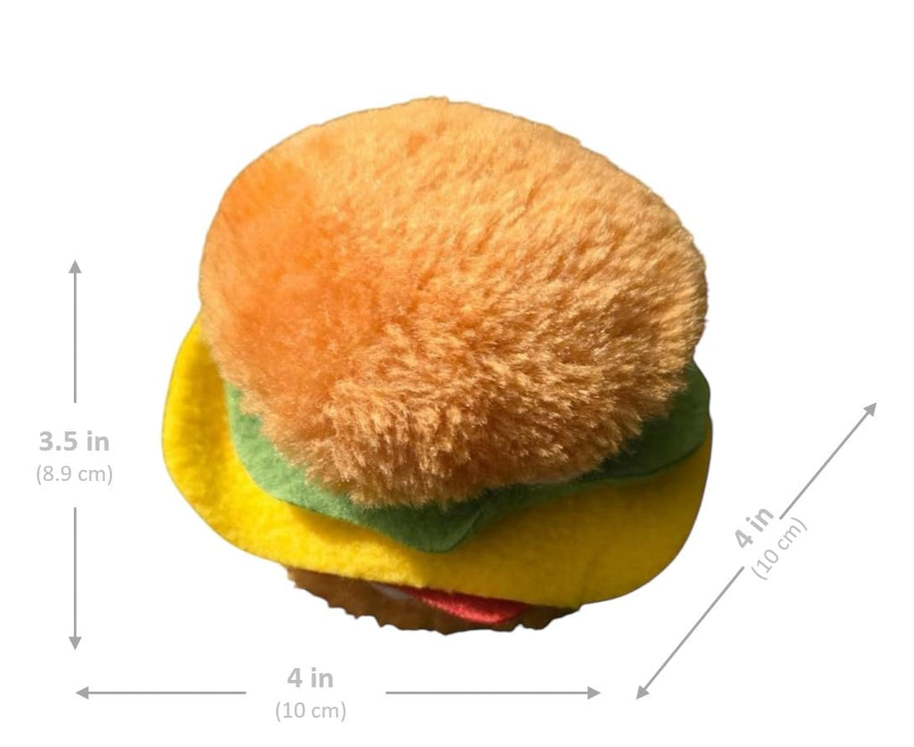 Hot Dog and Hamburger Plush Dog Chew Toy 2 Pack D51065