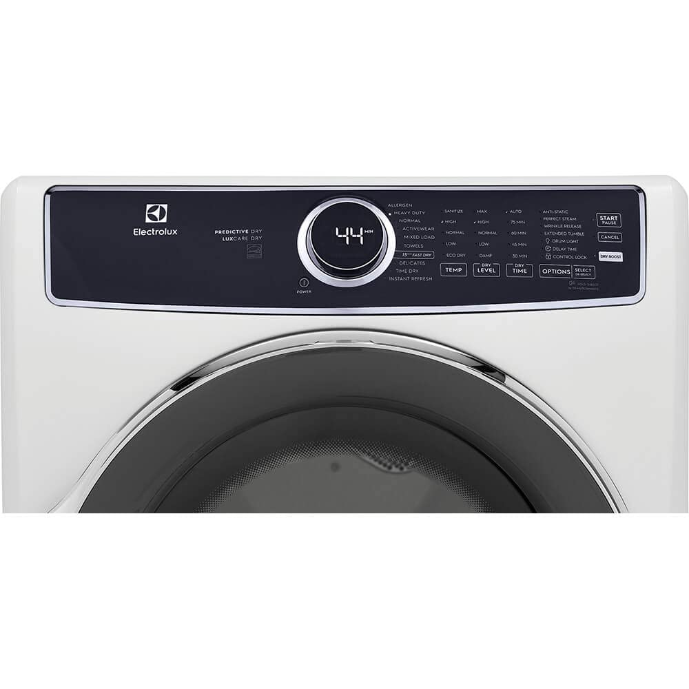 White 8 cu. ft. Vented Front Load Stackable Electric Dryer G122