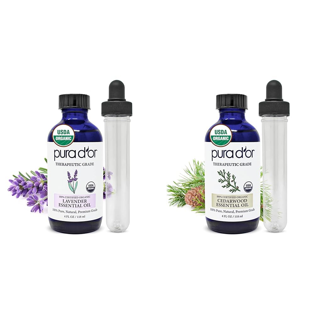 Organic Lavender & Cedarwood Essential Oils 4oz V3788