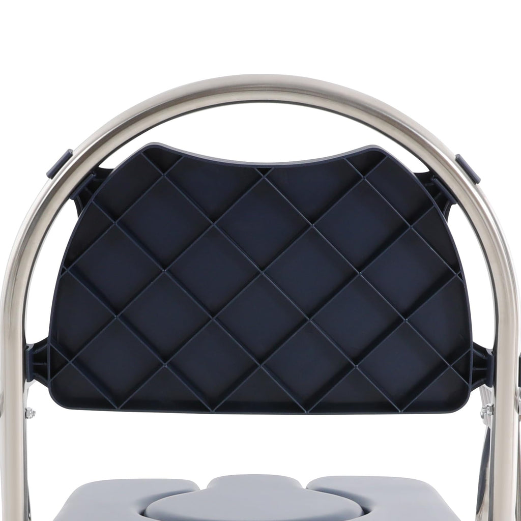 3 in 1 Commode Chair with Arms, Adjustable Height, Padded Seat, Toilet Bucket Q202