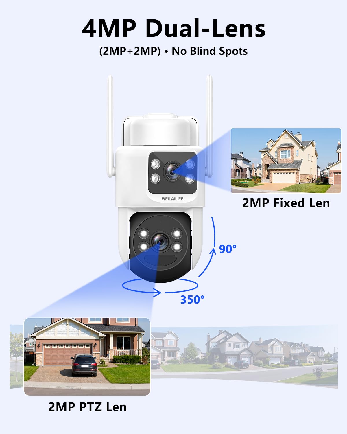 Wireless Security Camera System with 10" HD Monitor H5736