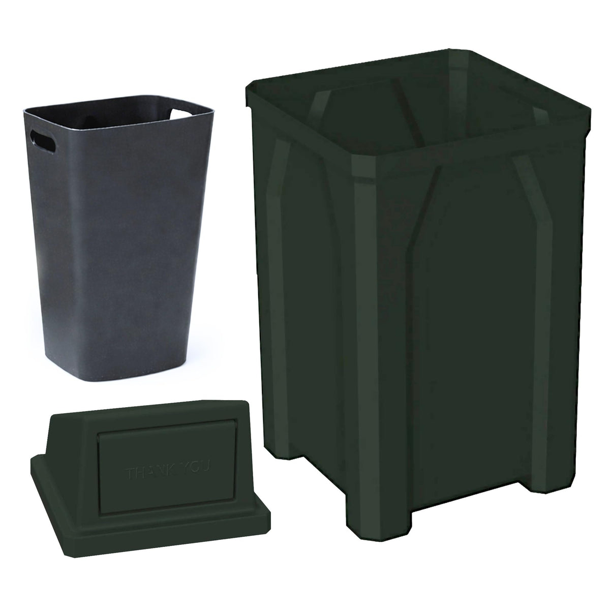 32 Gallon Outdoor Trash Can with Lid P213478
