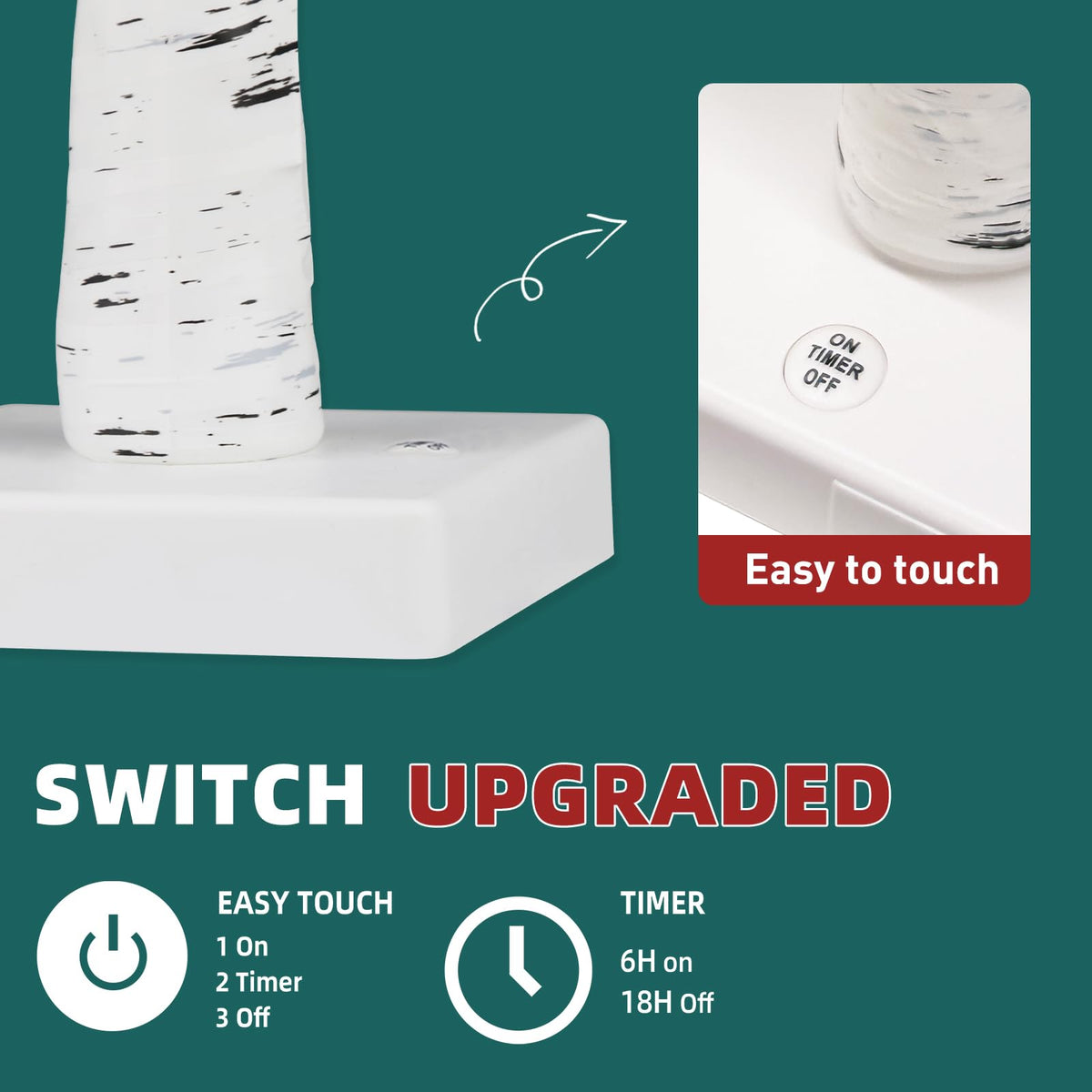 Lighted Birch Tree 2 Pack with 24 LED Battery Powered Timer Y38613