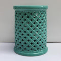 Ceramic Teal Decorative Garden Stool X383