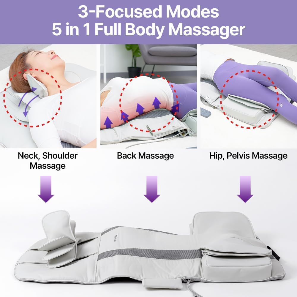 Full Body Stretching Massage Mat, 26 Air Cells, 7 Modes H389744