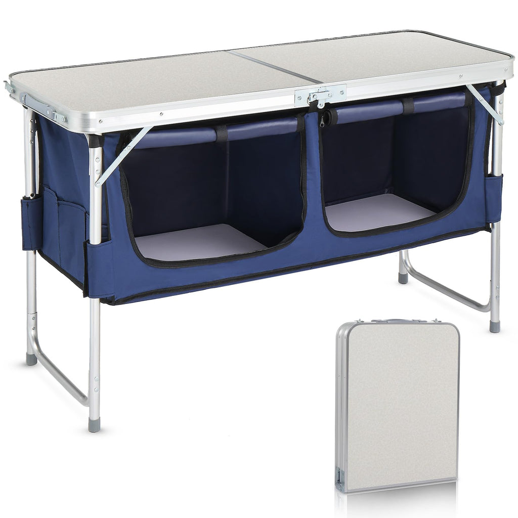 4 Ft White Aluminum Folding Camping Table P12552