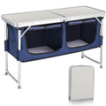 4 Ft White Aluminum Folding Camping Table P12552