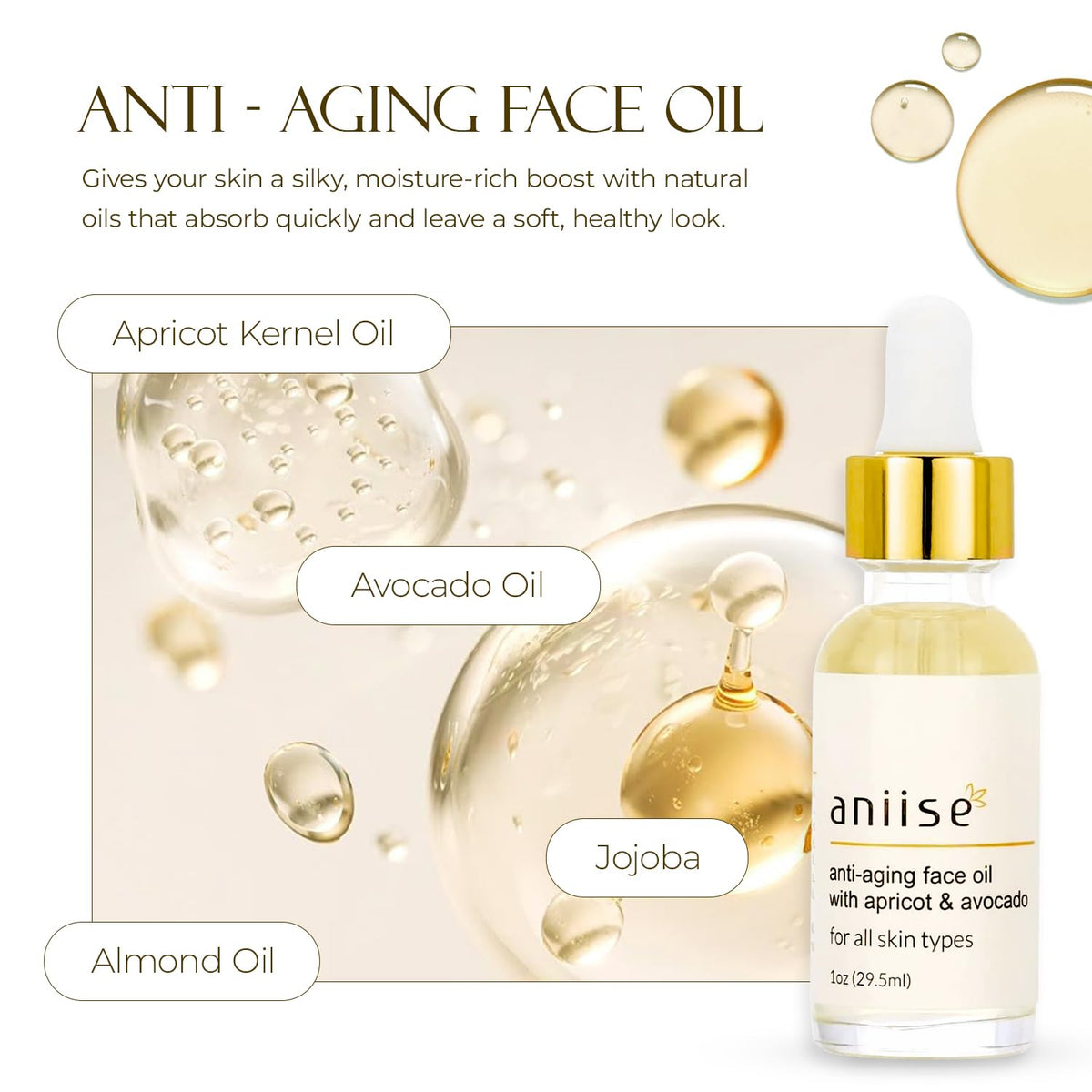 Moisturizing Face Oil with Apricot and Avocado 1 oz N4854