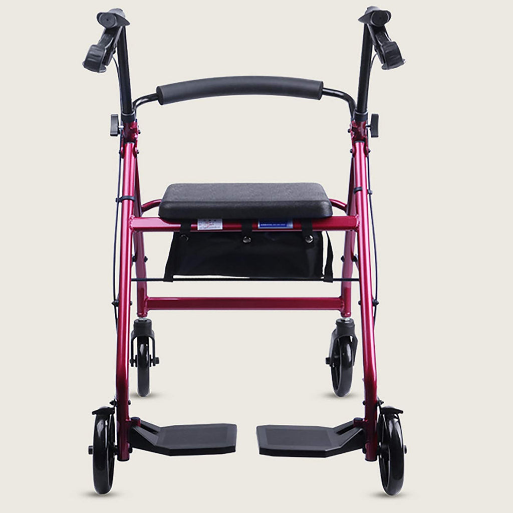 Blue Rolling Walker with Seat Basket Brakes Z486148