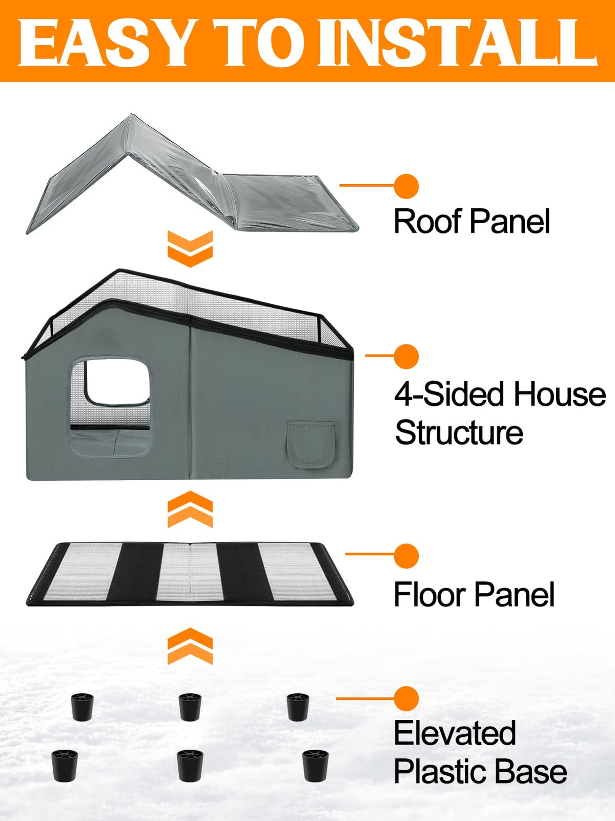 Heated Outdoor Cat House with Escape Door W200083