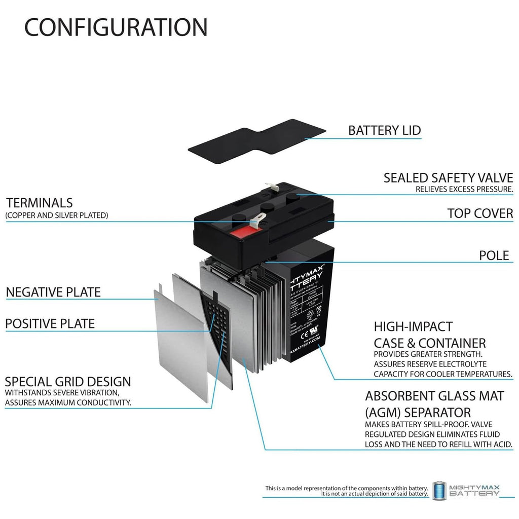 6V 4.5AH SLA Battery 2 Pack T70868