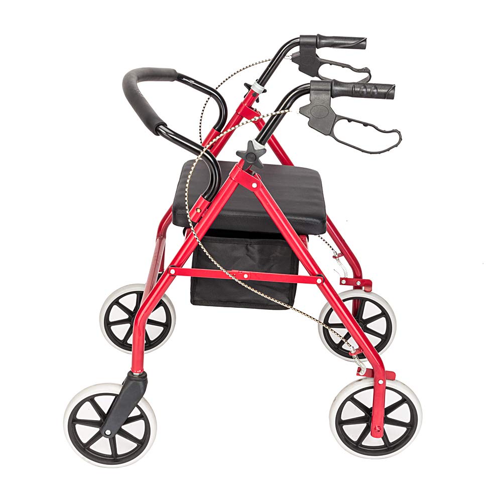 Red Rolling Walker with Seat Y1690