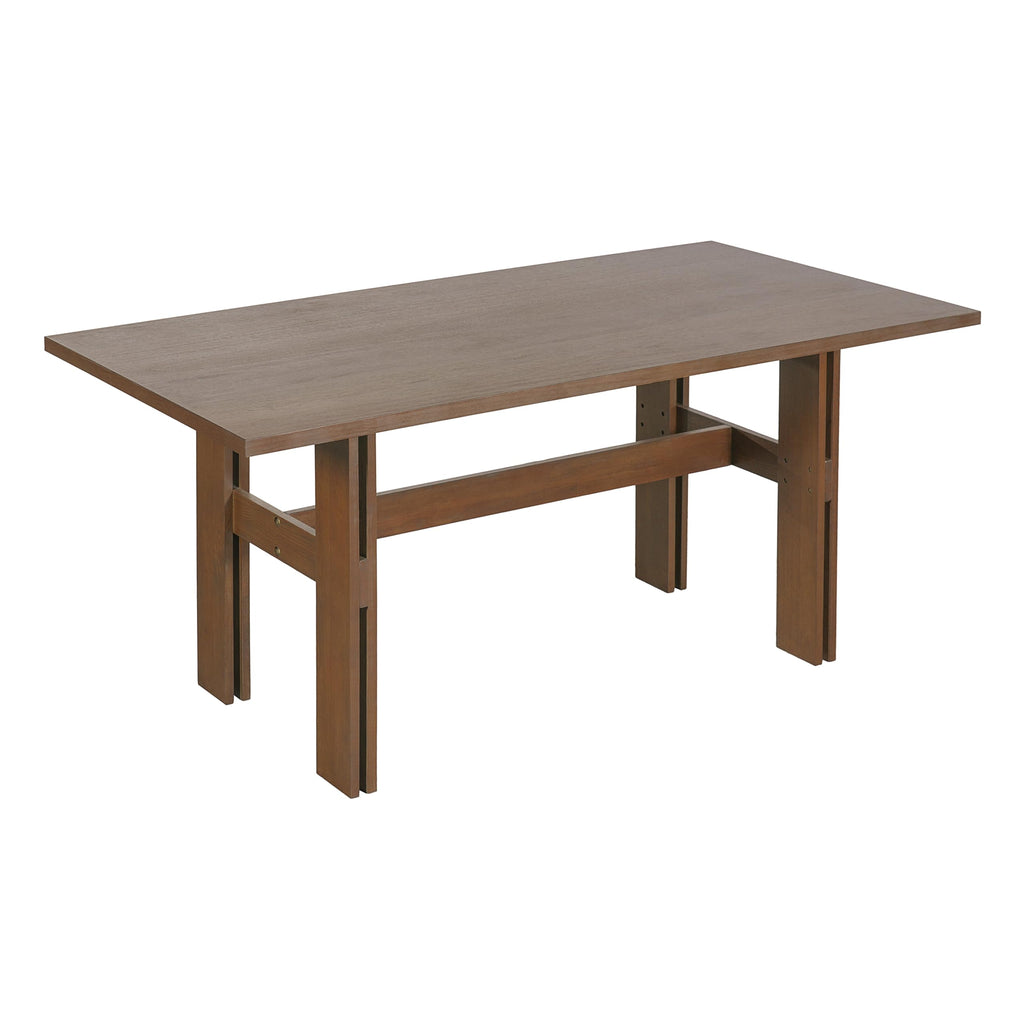 7-Piece Rubber Wood Dining Table Set with Chairs N5931