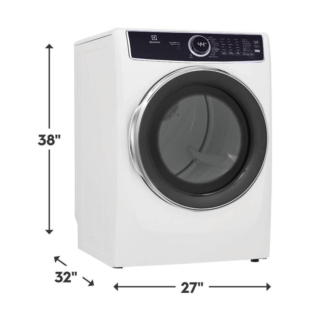 White 8 cu. ft. Vented Front Load Stackable Electric Dryer G122