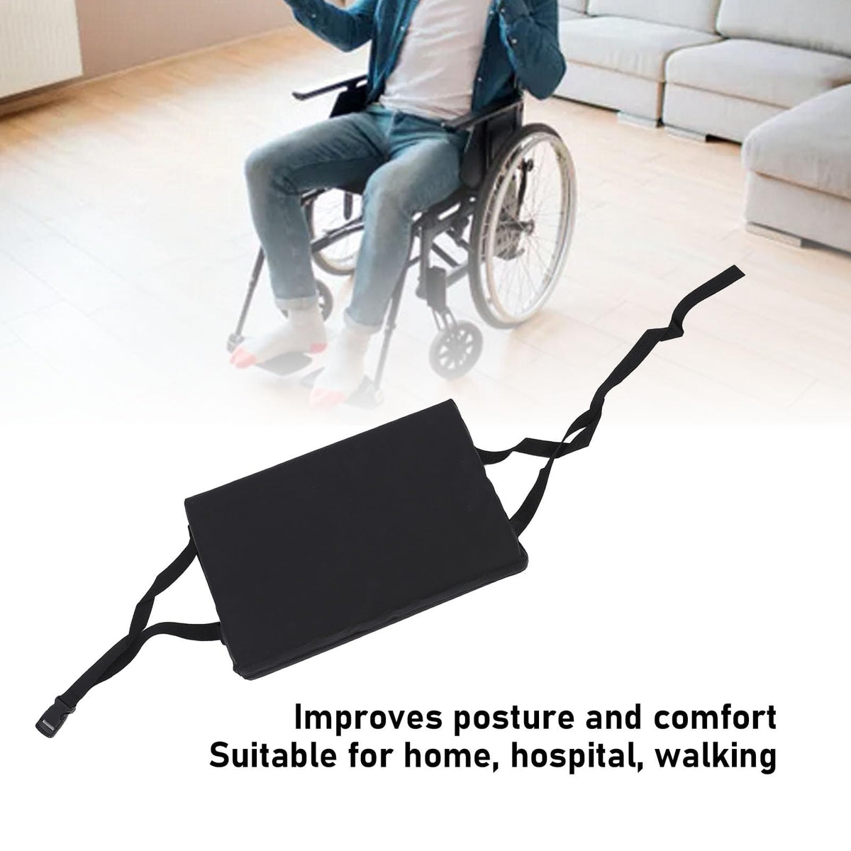 Padded Wheelchair Foot Rest with Quick Release Strap P5548