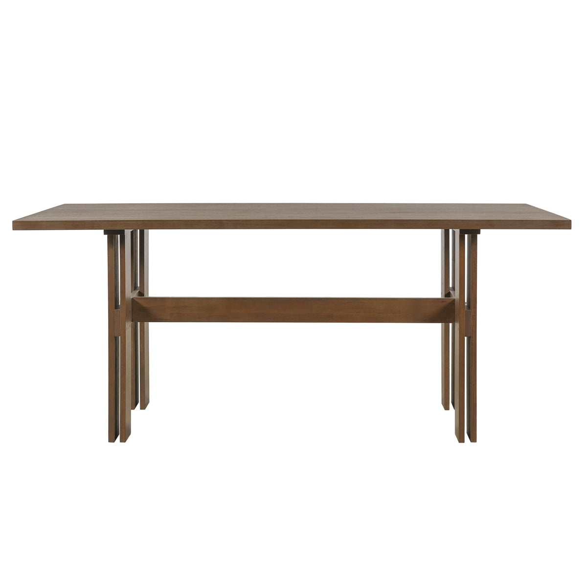 7-Piece Rubber Wood Dining Table Set with Chairs N5931