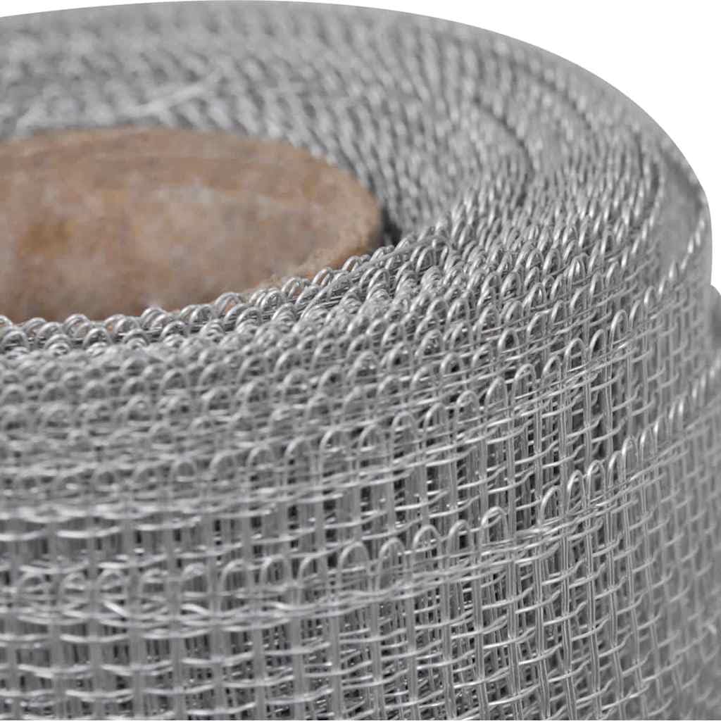 Aluminum Mesh Screen 39.4"x196.9" Silver W44953