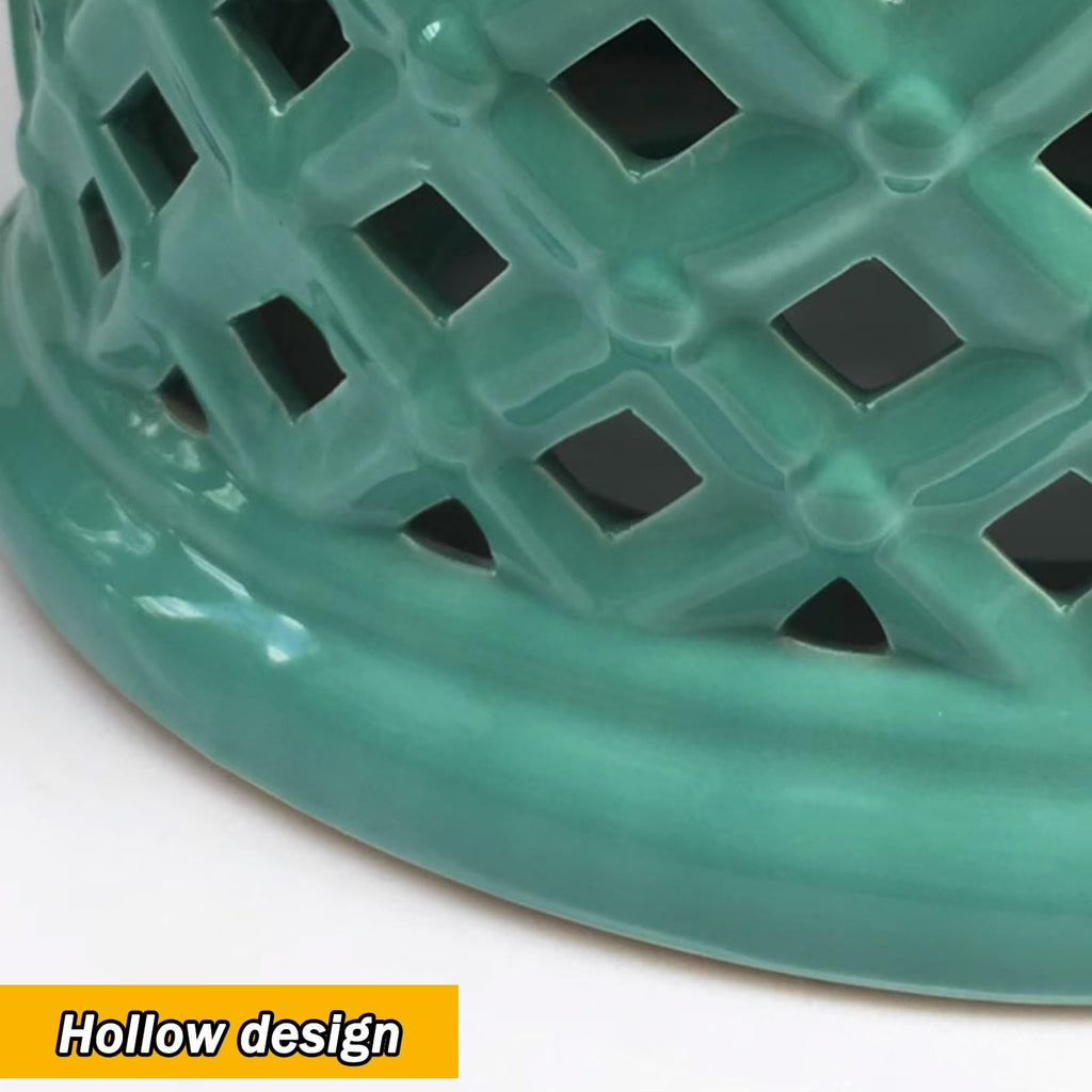 Ceramic Teal Decorative Garden Stool X383