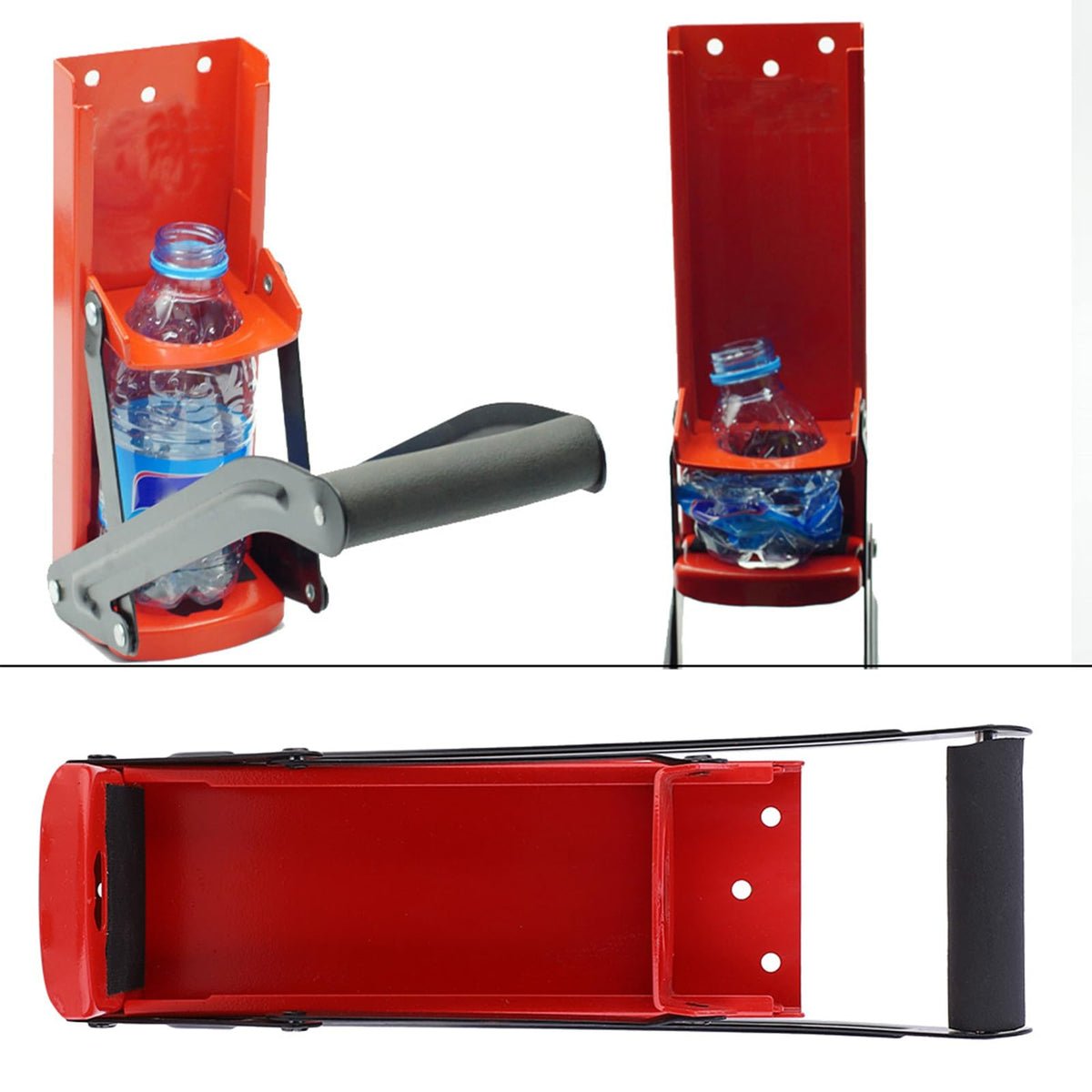 500ML Steel Can Crusher with Opener and Rubber Handle H7901