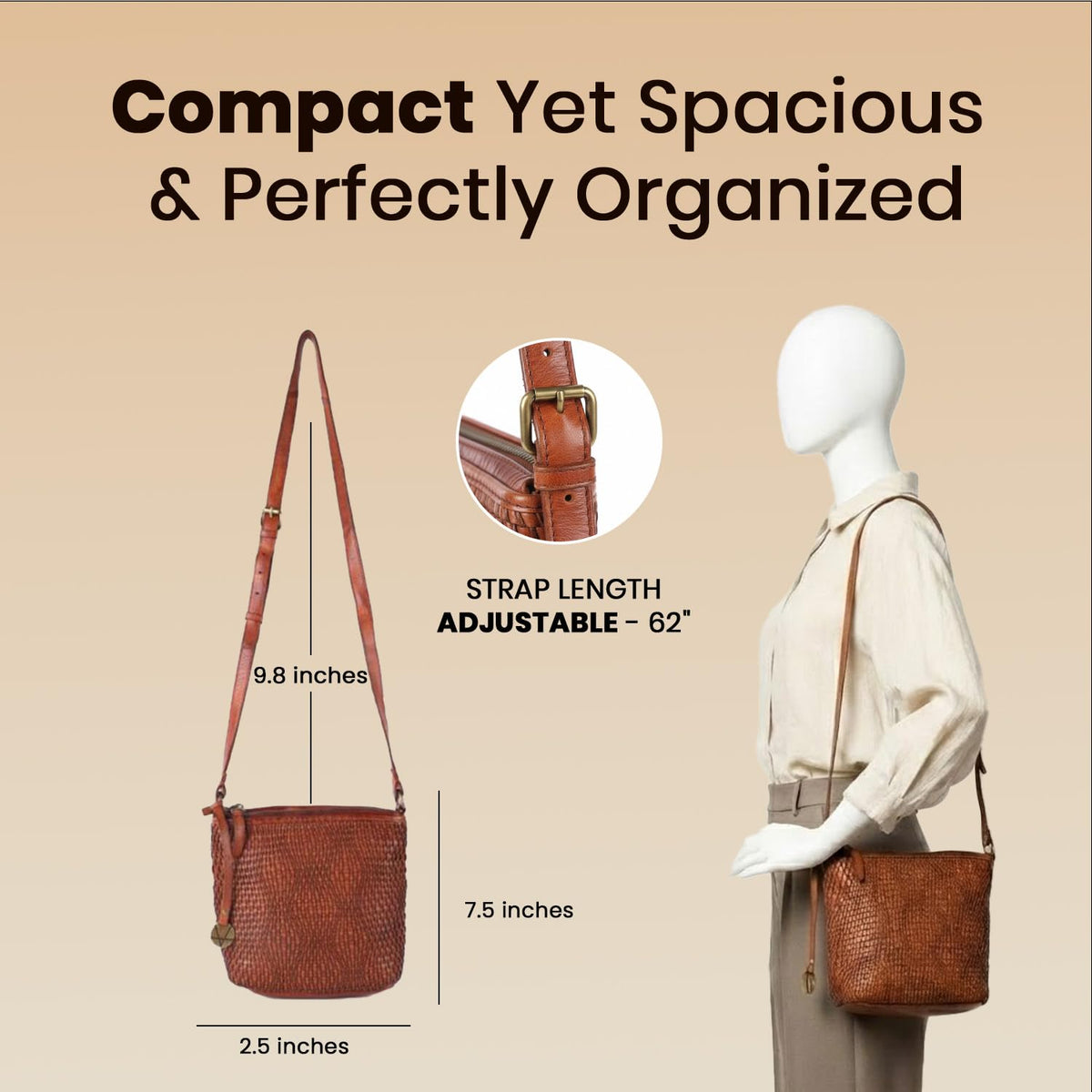 Genuine Leather Crossbody Sling Bag T465