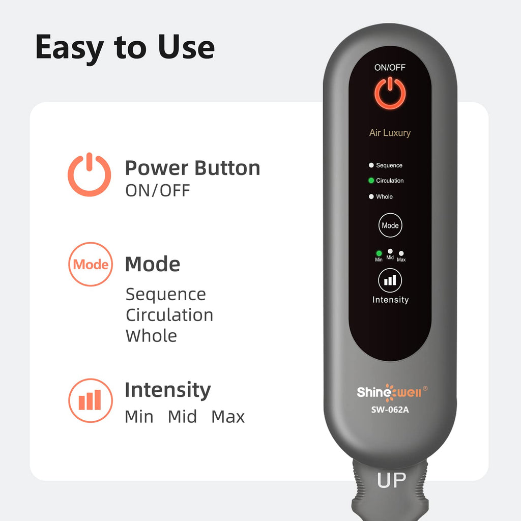 Air Compression Leg Massager with 3 Modes 3 Intensities S934122