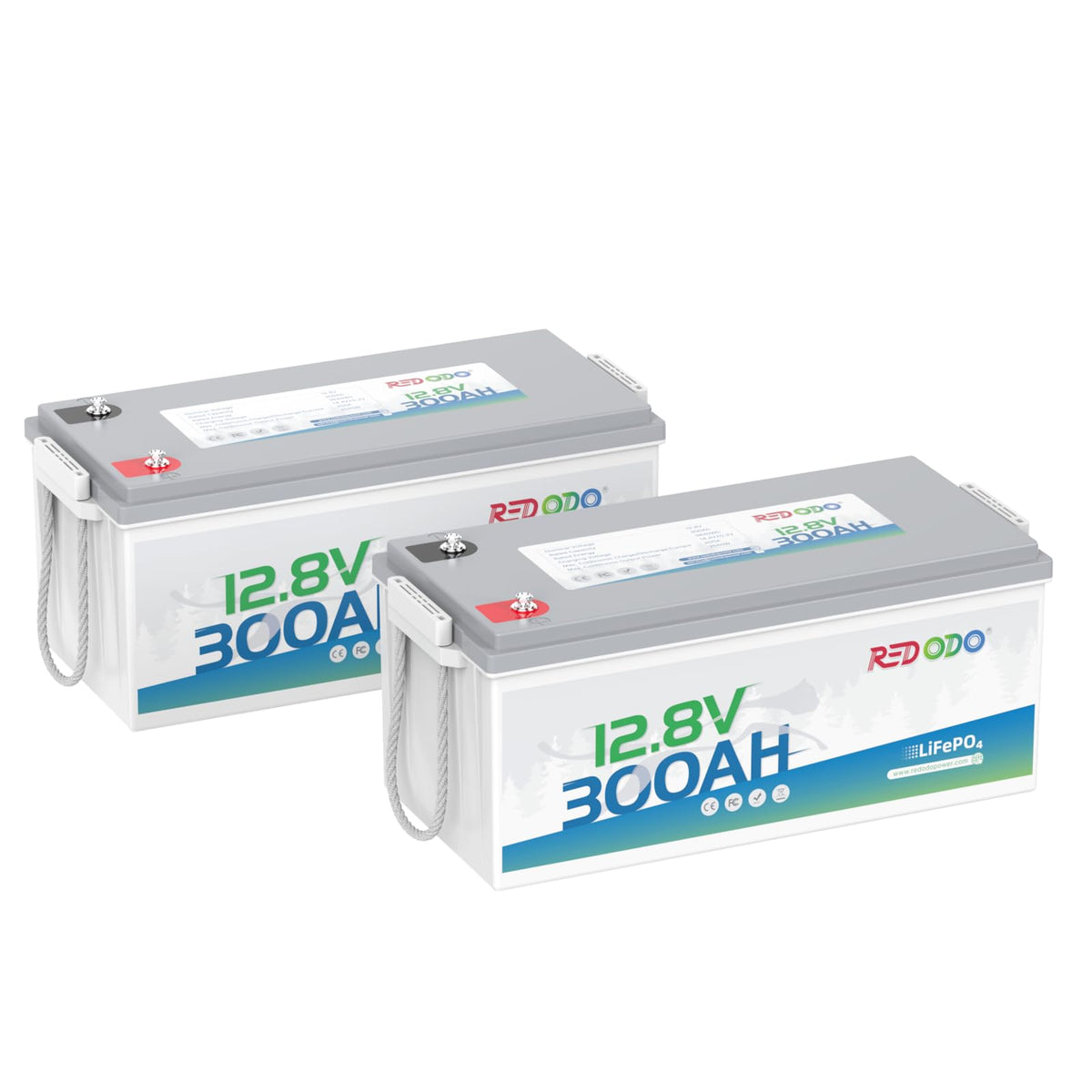 2 Pack 12V 300Ah Deep Cycle LiFePO4 Battery H689878
