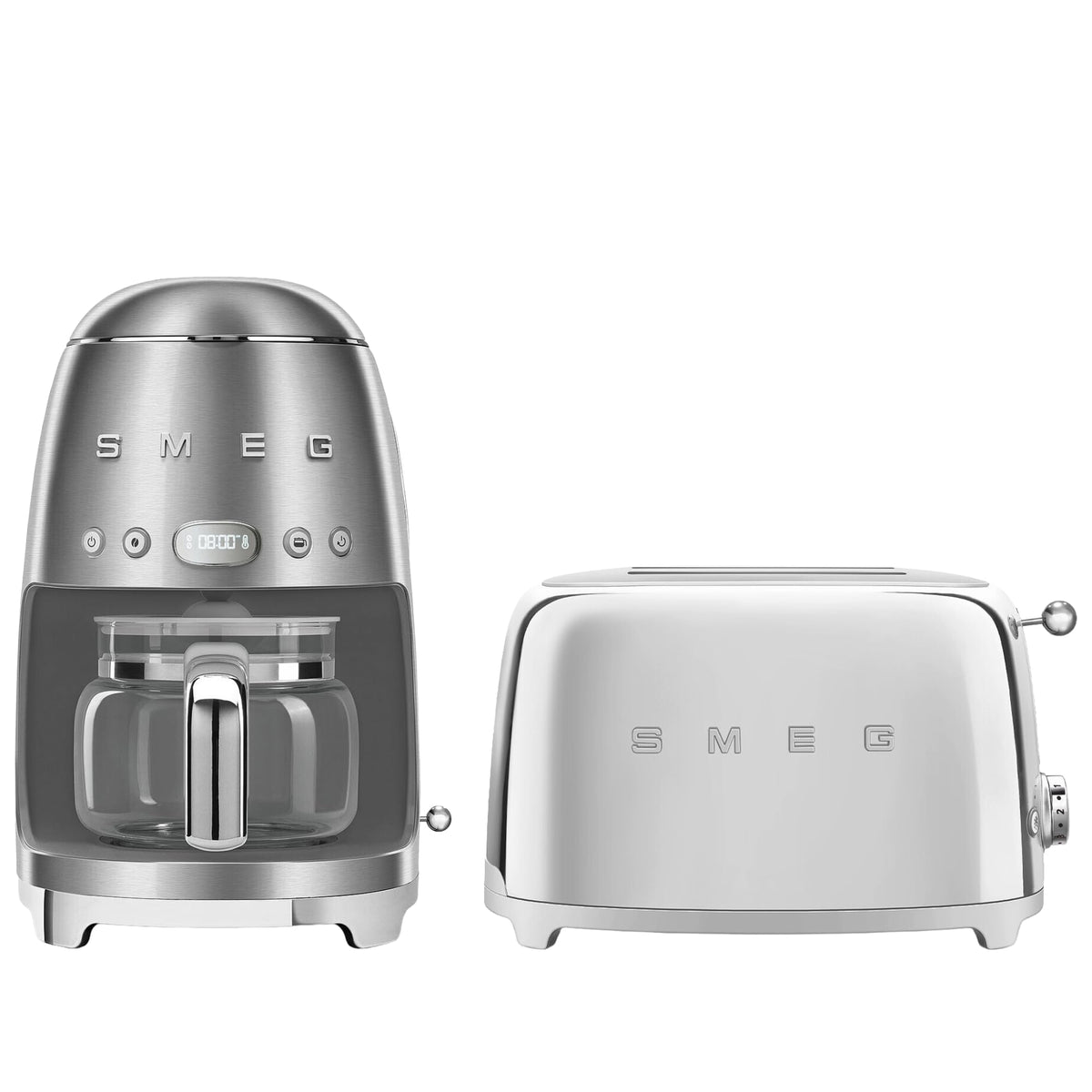 10-Cup Drip Coffee Maker & 2-Slice Toaster Set Stainless Steel I946244
