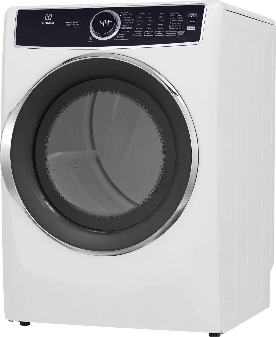 White 8 cu. ft. Vented Front Load Stackable Electric Dryer G122