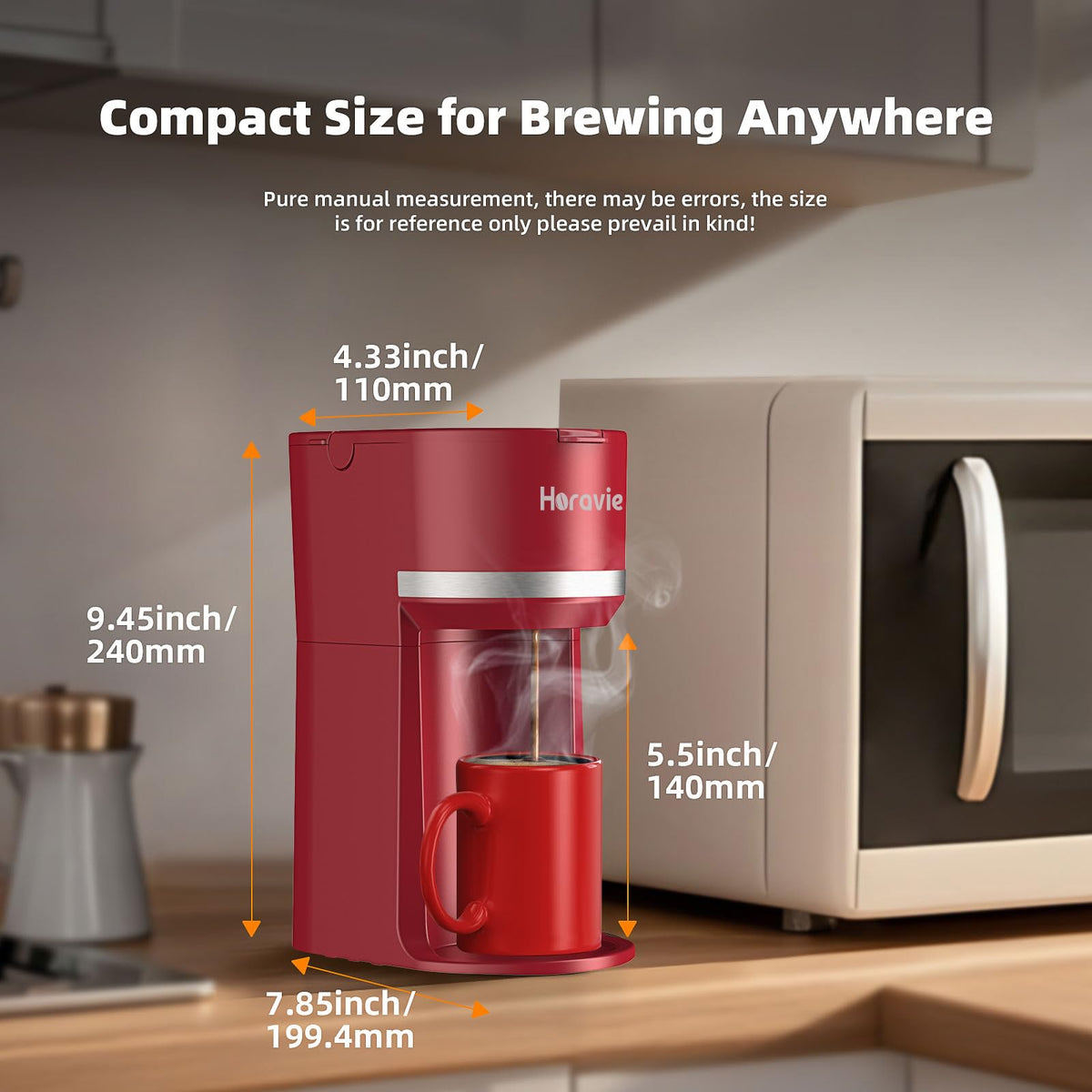 Single Serve Coffee Maker for K Cup and Grounds D49750