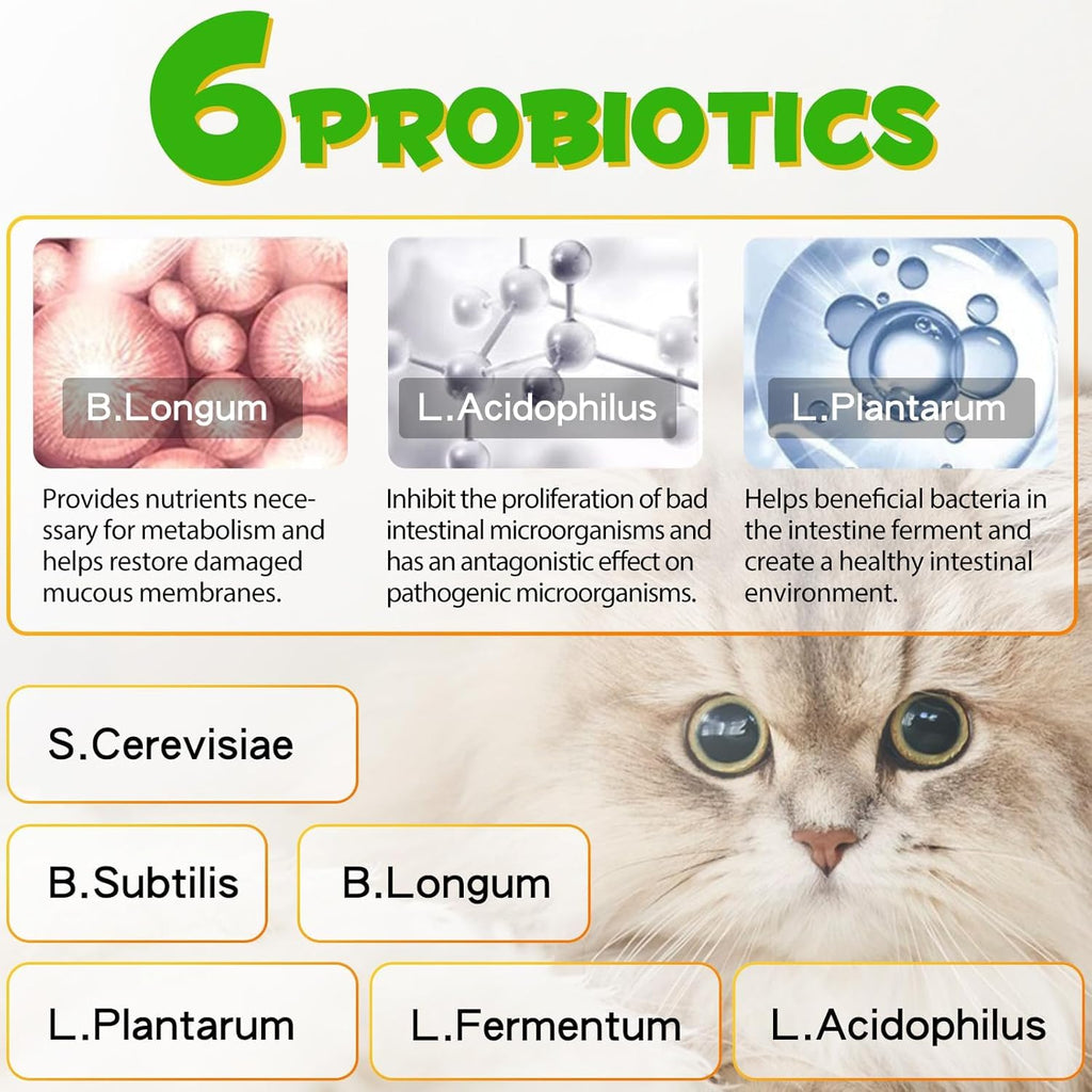 2 oz Probiotic Cat Laxative Stool Softener I661
