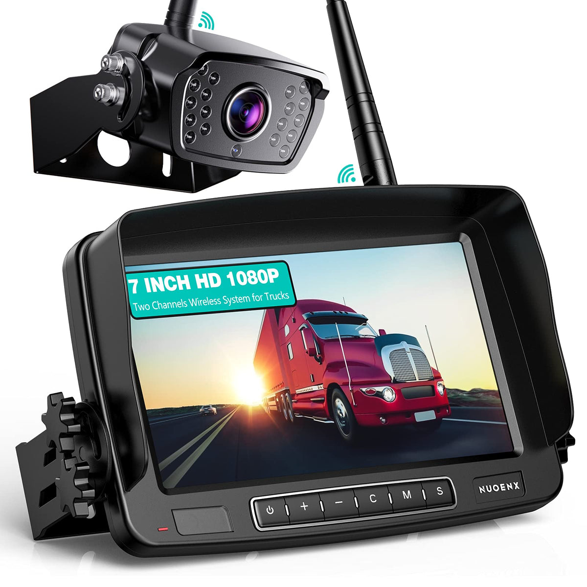 Wireless Backup Camera 7 Inch Monitor Rear View Camera System IP69 Waterproof Night Vision H13706