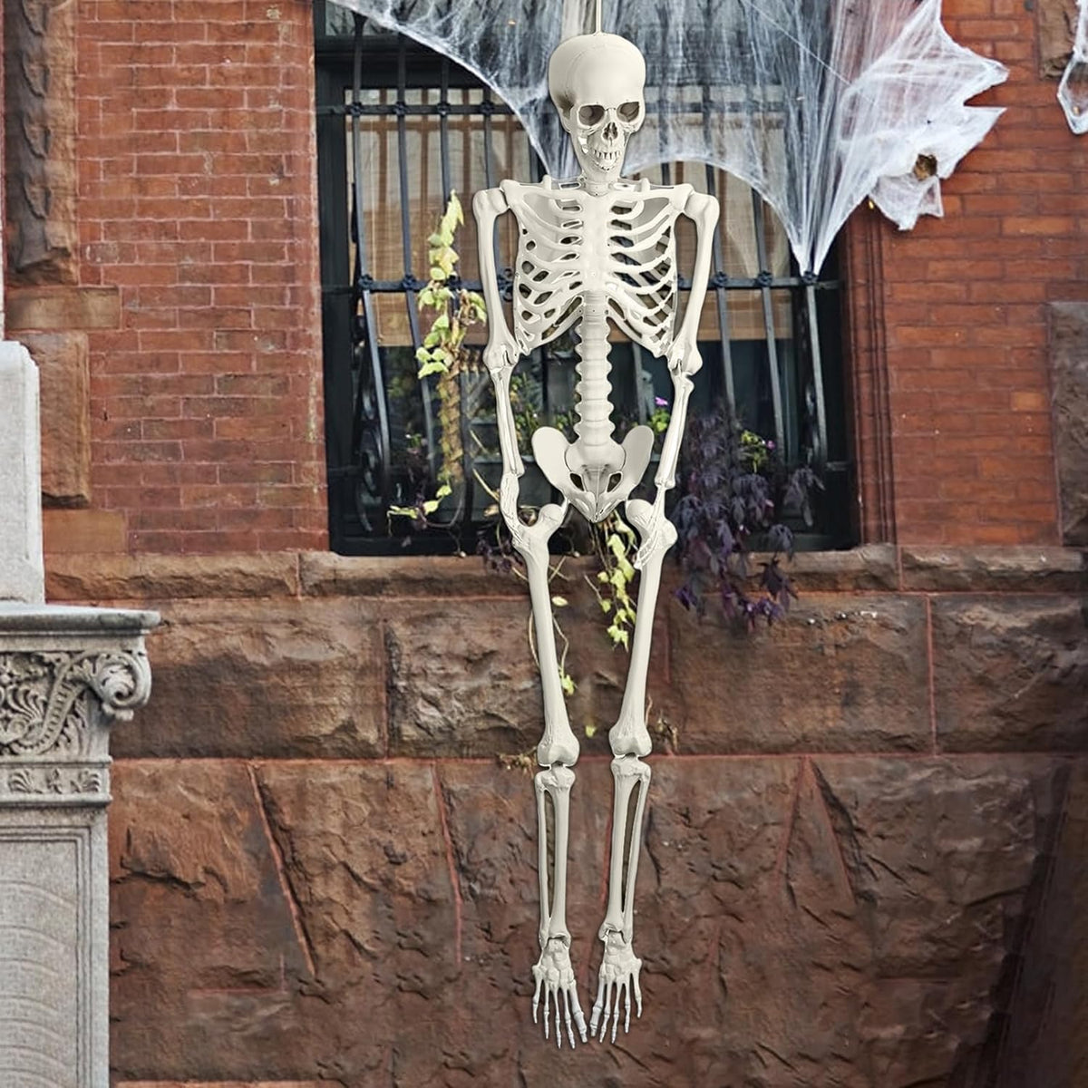 Halloween Skeleton Decoration 65inch Plastic Life Size T44476