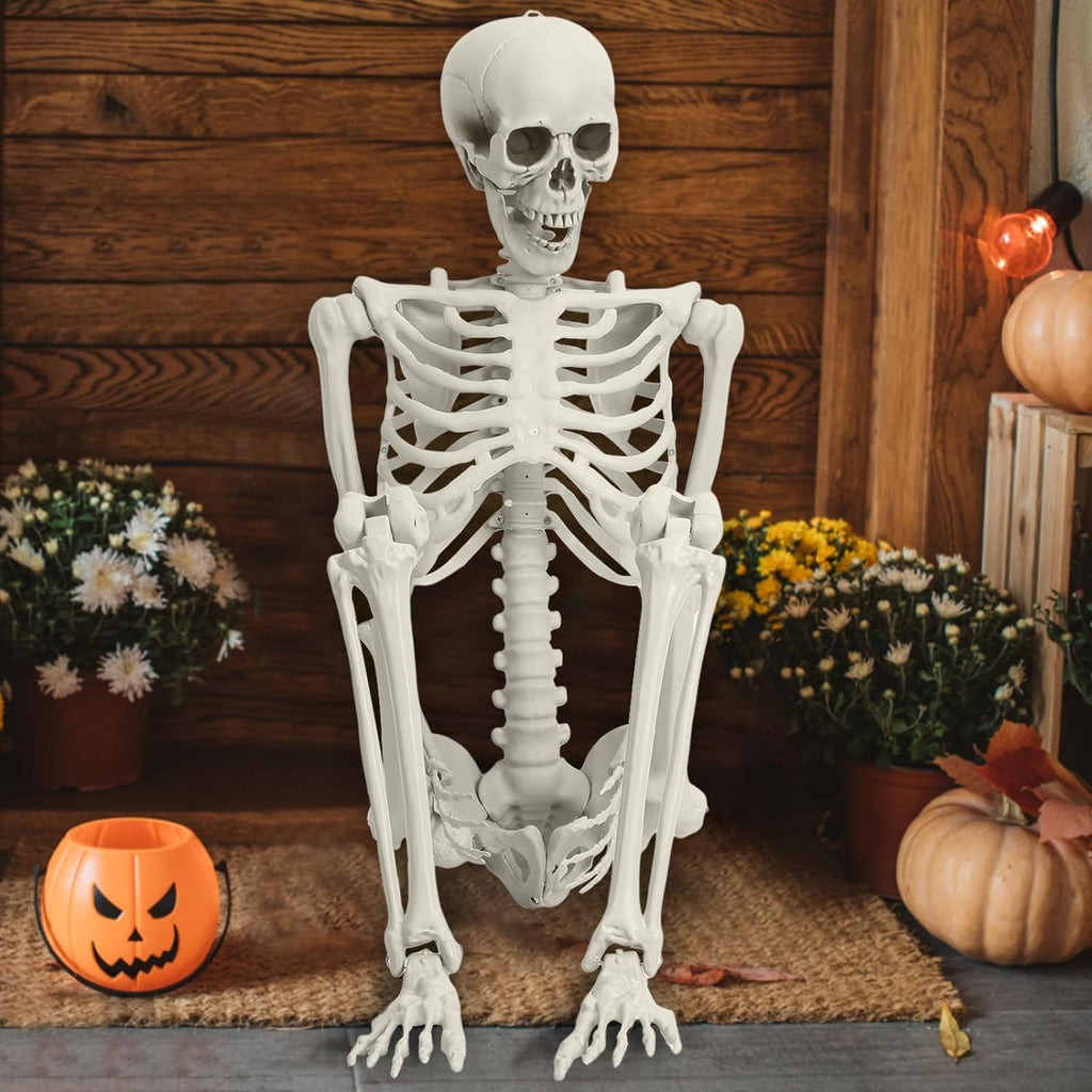 Halloween Skeleton Decoration 65inch Plastic Life Size T44476
