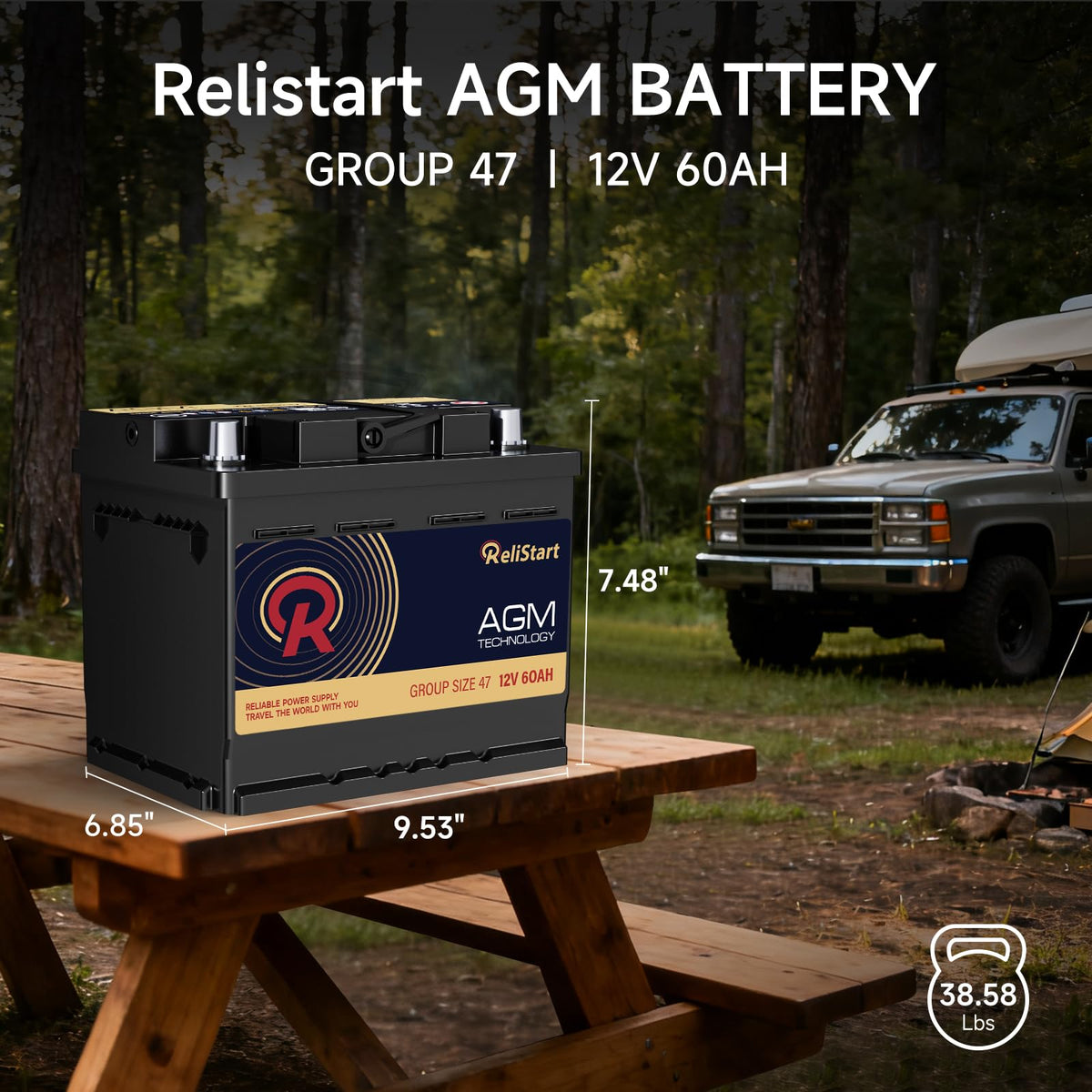 12V 60Ah 680CCA Automotive Battery C66609
