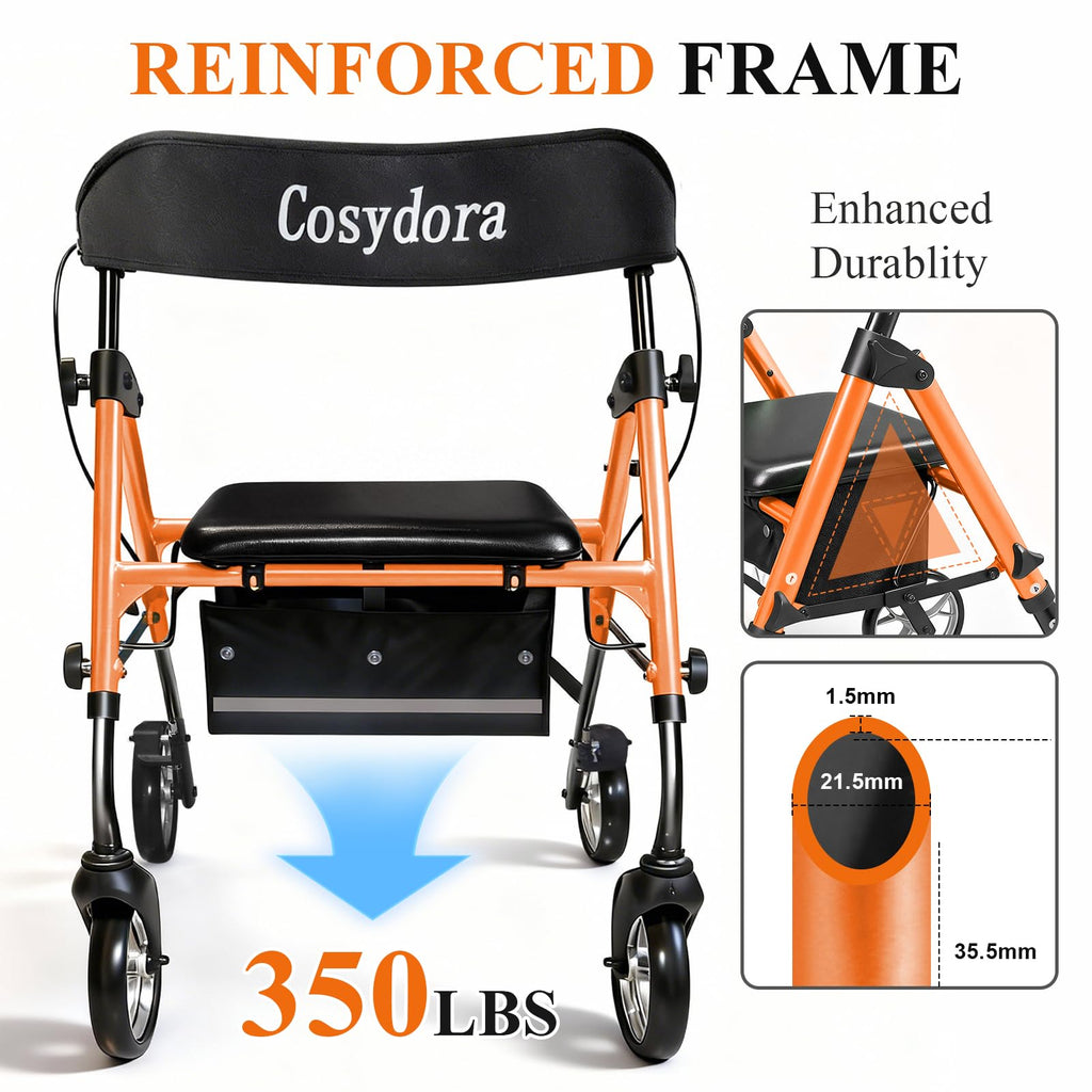 Ultra Lightweight Rollator Walker with Seat O85509