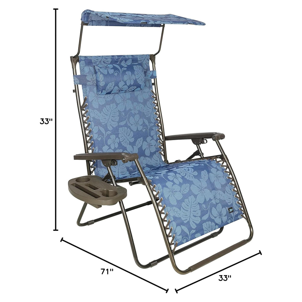 Blue Set of 2 Zero Gravity Outdoor Lounge Chair I52100