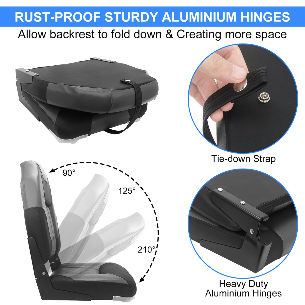 High Back Folding Boat Seat 2 Pack Y57266