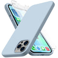 Light Blue Silicone Case with Glass Screen Protectors Q23821